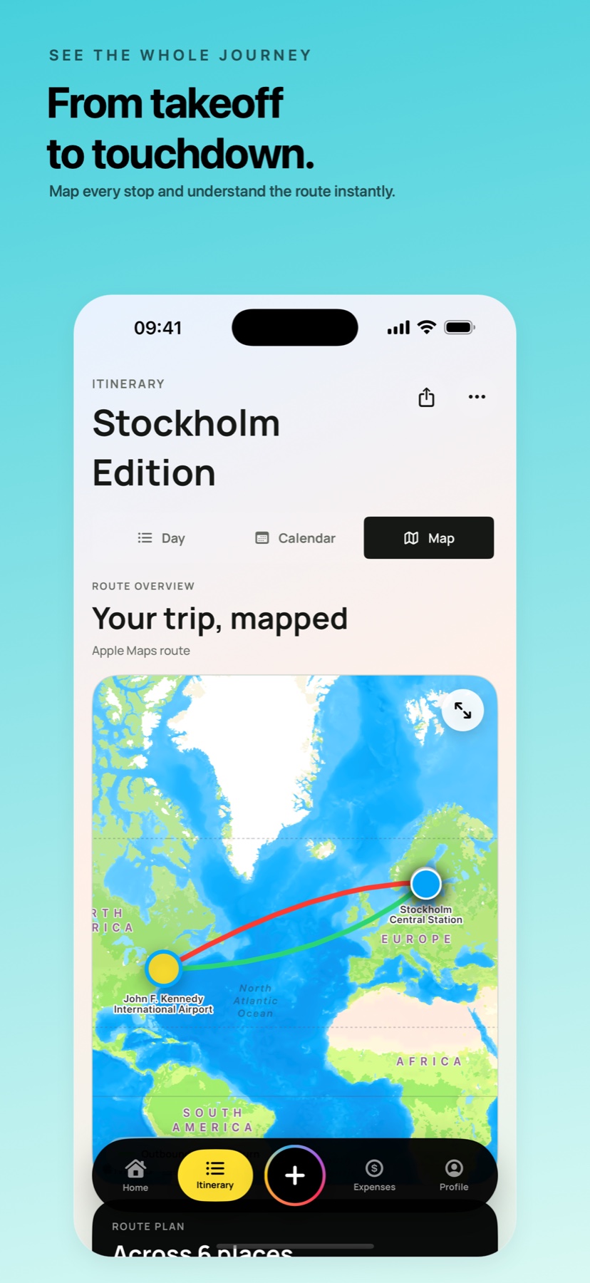 Wayfold the whole route screen